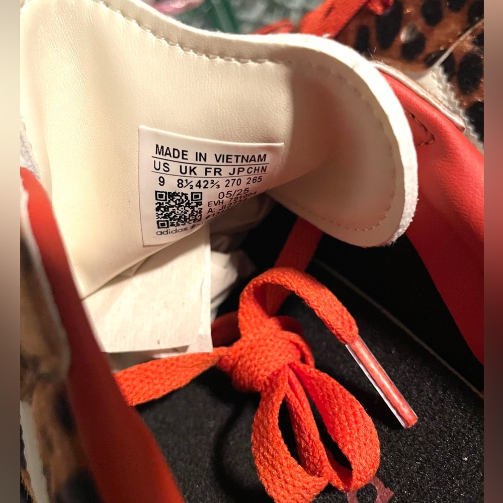 adidas Leopard Print Sneakers with Red Laces - Picture 3 of 3